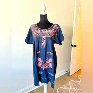 Izzy & Lola Blue and Pink Dress